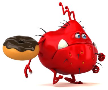  çizgi film karakteri çörek holding