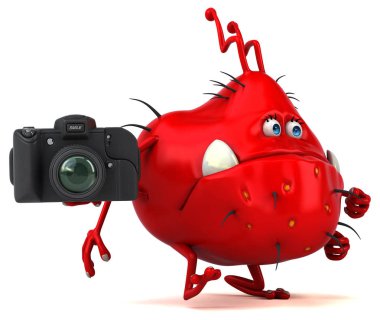  çizgi film karakteri holding kamera