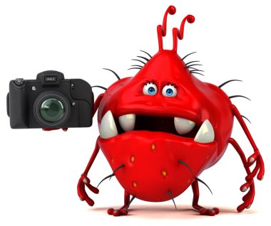  çizgi film karakteri holding kamera