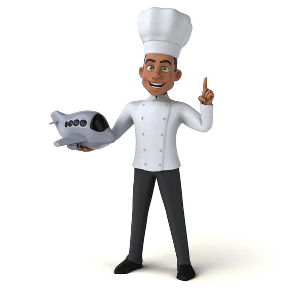 Chef in possesso di aereo — Foto Stock