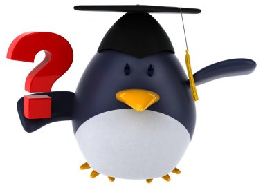  çizgi film karakteri holding soru işareti  