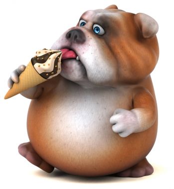 çizgi film karakteri holding dondurma 