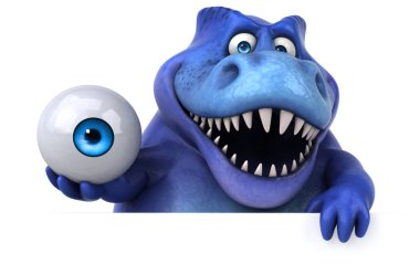 çizgi film karakteri holding göz 