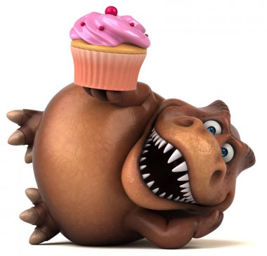 cupcake tutarak çizgi film karakteri  