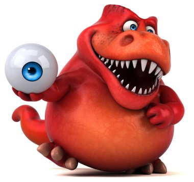 çizgi film karakteri holding göz 