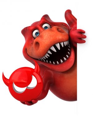 virüs işareti tutarak çizgi film karakteri 