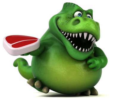 eğlenceli çizgi film karakteri eti holding