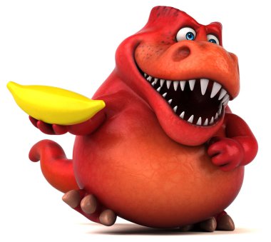 çizgi film karakteri holding muz 