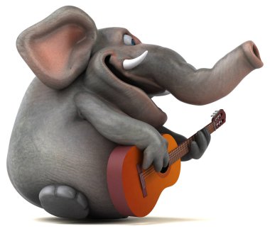 komik karikatür karakter oyun gitar