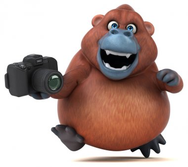   çizgi film karakteri holding kamera