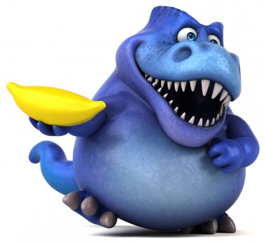 çizgi film karakteri holding muz 