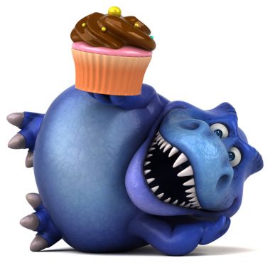 cupcake tutarak çizgi film karakteri