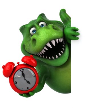  çizgi film karakteri holding çalar saat 