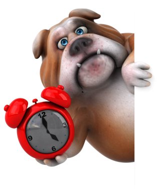 çizgi film karakteri holding saat