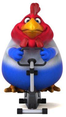 Eğlenceli çizgi film karakteri egzersiz 