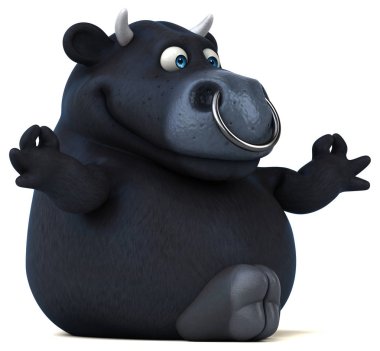 Yoga yaparken çizgi film karakteri 