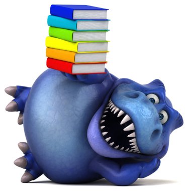  kitap tutan çizgi film karakteri