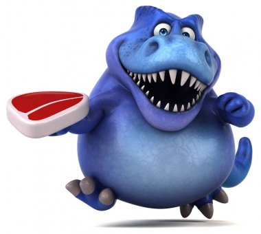 eğlenceli çizgi film karakteri eti holding