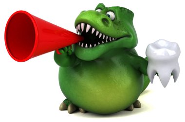  çizgi film karakteri holding diş