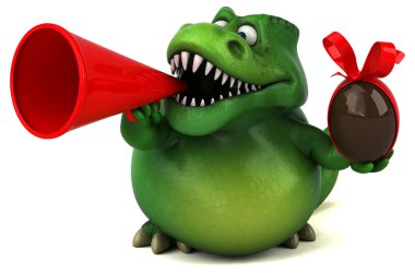  çizgi film karakteri holding Paskalya yortusu yumurta 