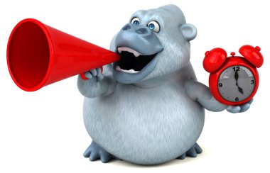 çizgi film karakteri holding saat