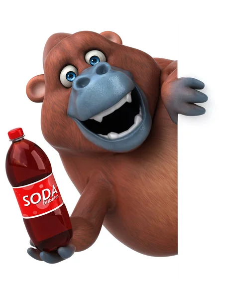 Personaje de dibujos animados con soda —  Fotos de Stock
