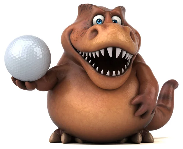 Cartoon character holding ball — Stock Photo, Image