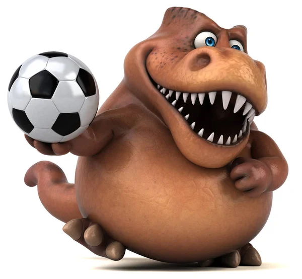 Cartoon character holding ball — Stock Photo, Image