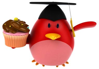 cupcake tutarak çizgi film karakteri