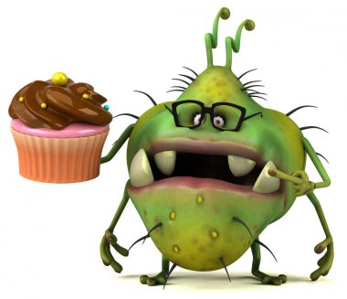 cupcake tutarak çizgi film karakteri