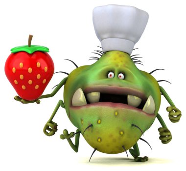 çizgi film karakteri strawberr holding