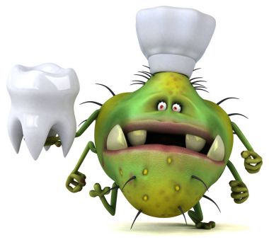   çizgi film karakteri holding diş 