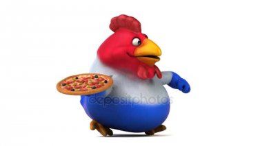 çizgi film karakteri pizza holding  