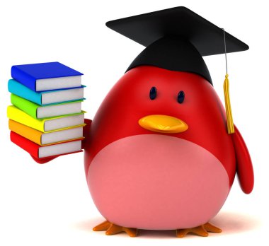 komik karikatür karakter holding kitaplar 