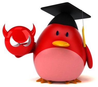 Virüsten koruma tutan eğlenceli çizgi film karakteri