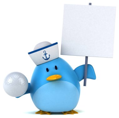 çizgi film karakteri holding topu 