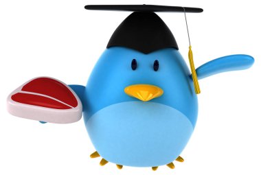 eğlenceli çizgi film karakteri eti holding