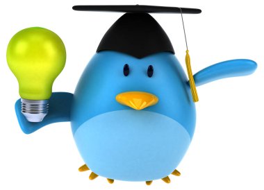  çizgi film karakteri holding ampul 