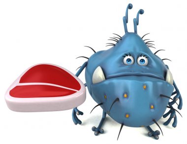 eğlenceli çizgi film karakteri eti holding