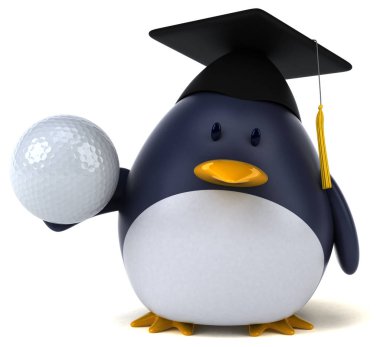 çizgi film karakteri holding topu 