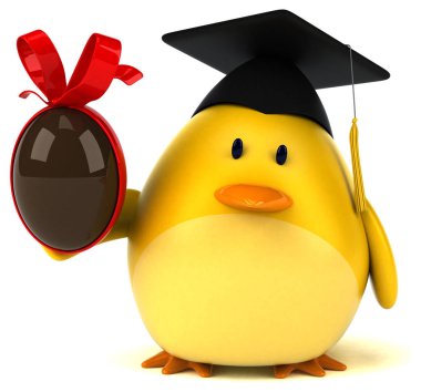  çizgi film karakteri holding Paskalya yortusu yumurta 