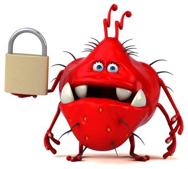  çizgi film karakteri holding asma kilit