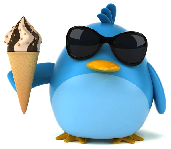 Personaggio dei cartoni animati in possesso di gelato — Foto Stock