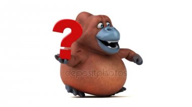 çizgi film karakteri holding soru işareti