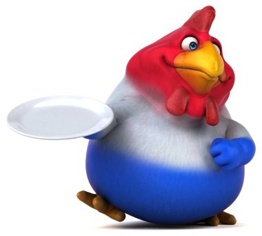 Eğlenceli tavuk holding plaka