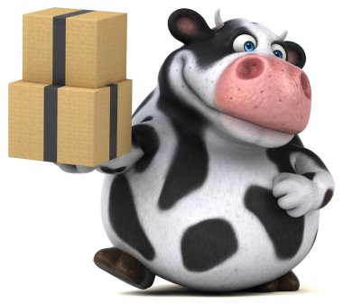 kutuları tutarak çizgi film karakteri