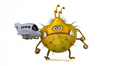 çizgi film karakteri holding uçak