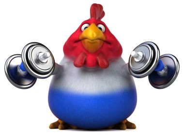 Eğlenceli çizgi film karakteri egzersiz 