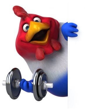 Eğlenceli çizgi film karakteri egzersiz 