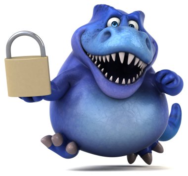 çizgi film karakteri holding asma kilit